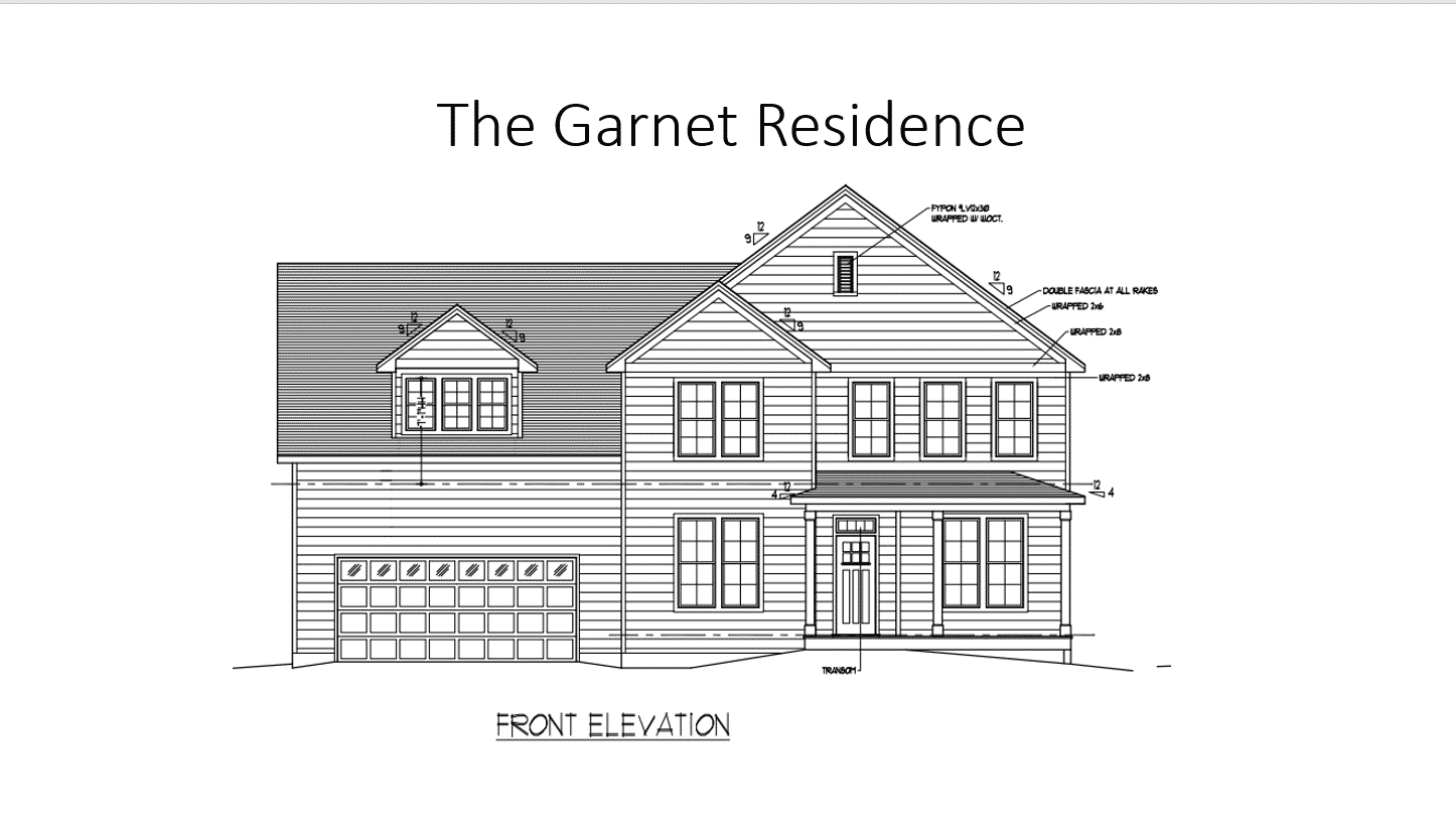 Garnet exterior drawing of new home
