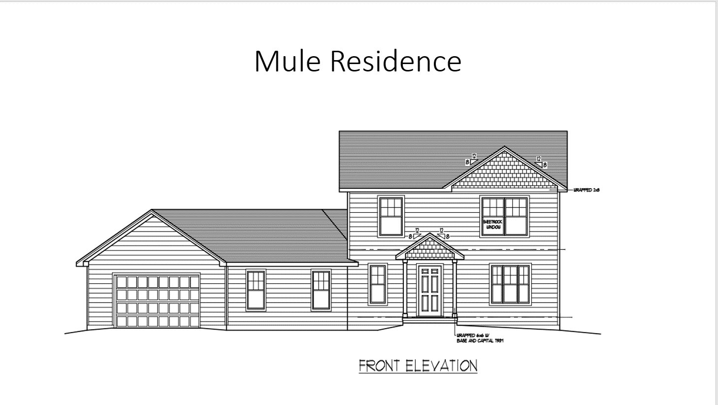 Mule front elevation
