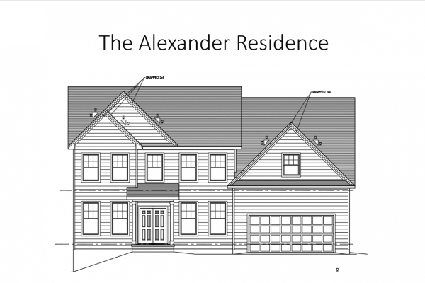 Alexander home plan rendering exterior