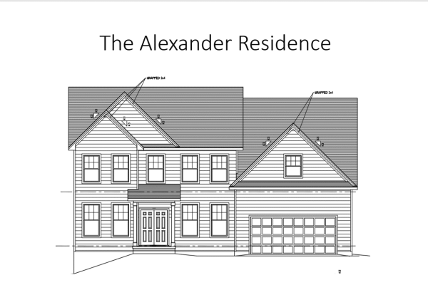 Alexander home plan rendering exterior