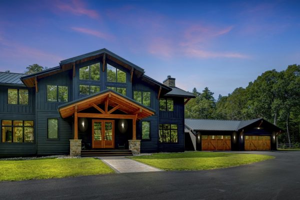 Custom home by RGB Custom Builders in Monroe County at dusk
