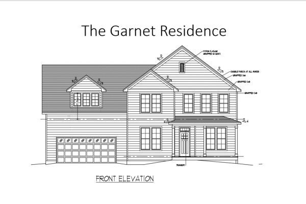 Garnet exterior drawing of new home