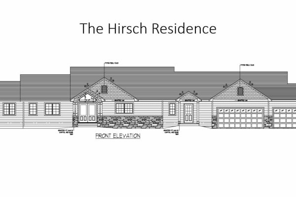 Hirsch home front elevation