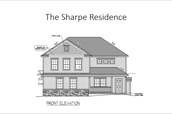 Sharpe front elevation