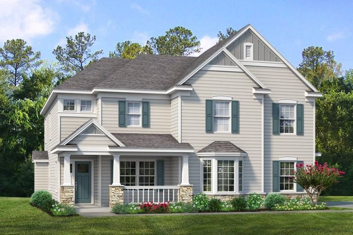 Rendering of exterior of the Van Buren model home